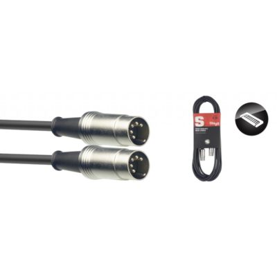 Stagg MIDI cable, DIN/DIN (m/m), 3 m (10'), Metal Connectors