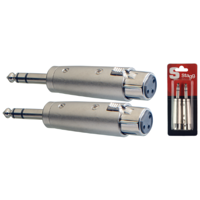 Stagg 2 x Male Stereo Phone-Plug/Symetrical Female XLR Adaptor