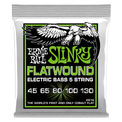 Ernie Ball 2816 Regular Slinky 5-String Flatwound - 45-130
