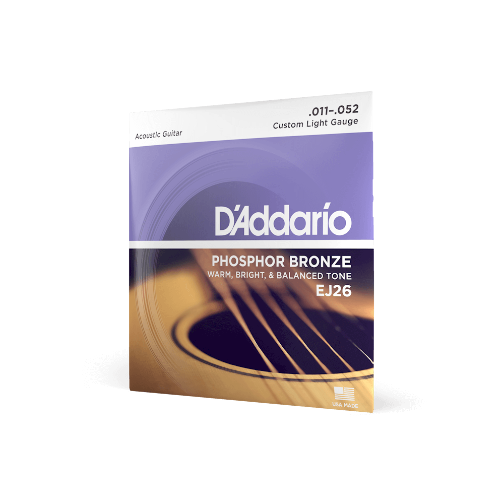 D'Addario EJ26 Phosphor Bronze Custom Light Acoustic - 11-52