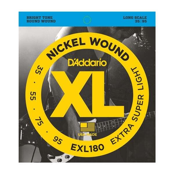 D'Addario EXL180 Nickel Wound Bass, Extra Super Light, 35-95, Long Scale