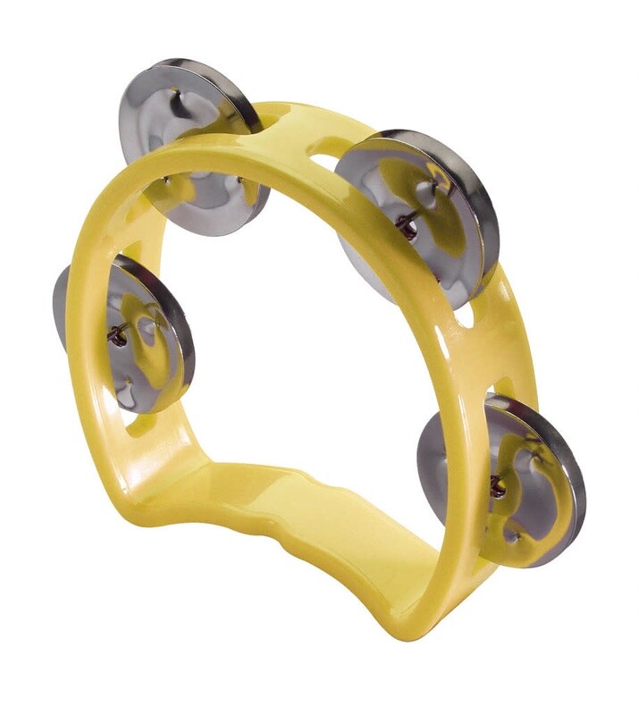 Stagg Plastic Cutaway Mini Tambourine Yellow