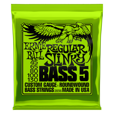 Ernie Ball 2836 Regular Slinky 5-String Nickel Wound - 45-130