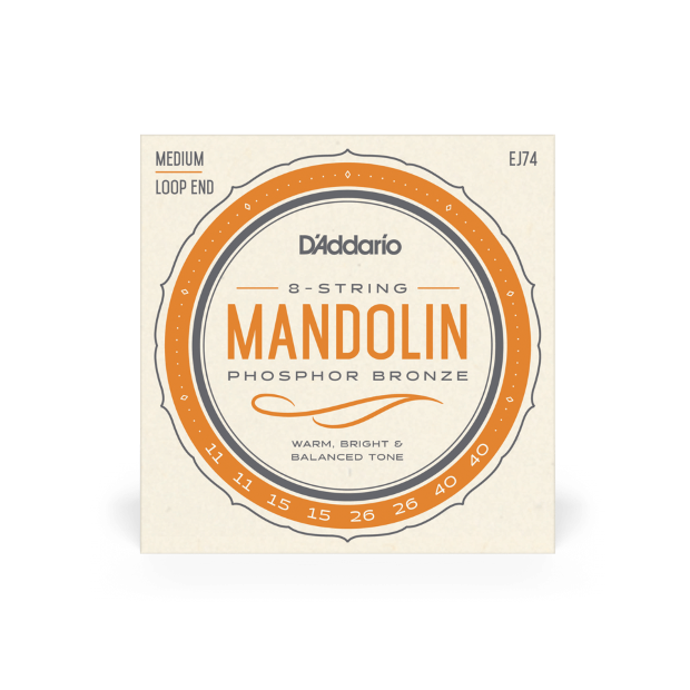 D'Addario EJ74 Phosphor Bronze Medium Mandolin Strings (11-40)