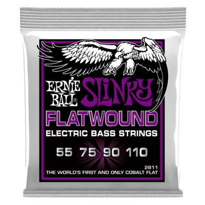 Ernie Ball 2811 Slinky Power Slinky Flatwound Bass Strings - 55-110