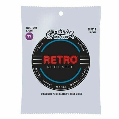 Martin MM11 Retro Custom Light Acoustic Guitar Strings. 11-52