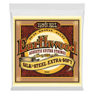 Ernie Ball 2047 Earthwood Silk & Steel Extra Soft 80/20 Bronze - 10-50