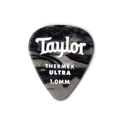Taylor Premium 351 Thermex Guitar Picks, Black Onyx, 6-Pack