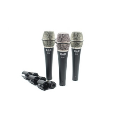CAD Audio D38X3 Supercardioid Dynamic Instrument Microphone. (3 Pack)
