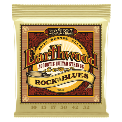 Earthwood Rock and Blues w/Plain G 80/20 Bronze Acoustic - 10-52