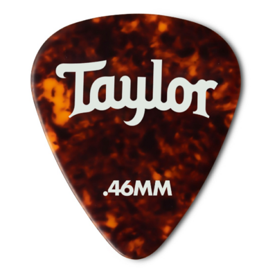 Taylor Celluloid 351 Guitar Picks, Tortoise Shell, 12-Pack