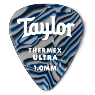 Taylor Premium 351 Thermex Ultra Guitar Picks, Blue Swirl, 6-Pack