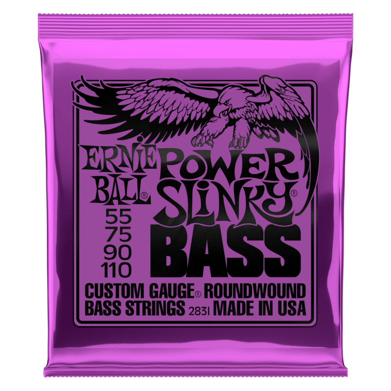 Ernie Ball 2831 Power Slinky Nickel Wound Electric Bass Strings - 55-110 Gauge