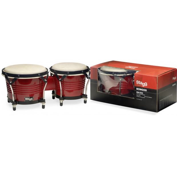 Stagg Wood Bongo 7.5"+ 6.5" Cherry