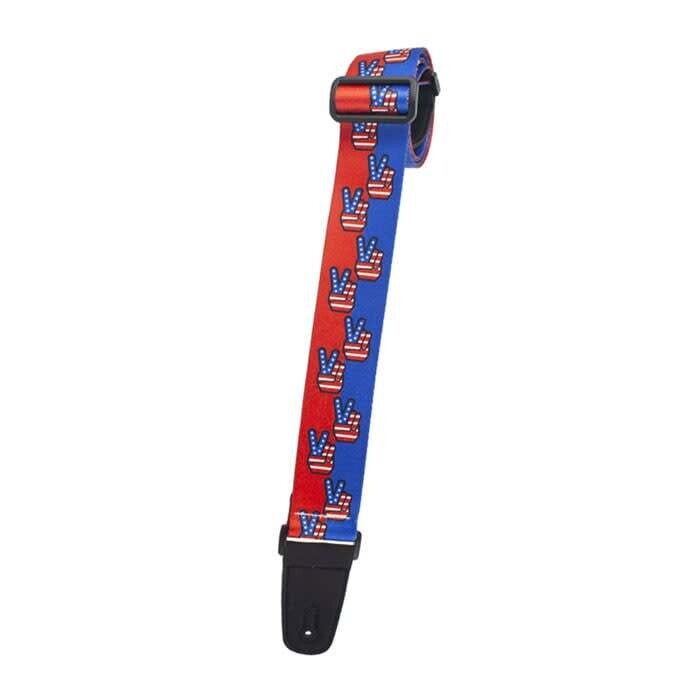 Henry Heller Artist Series Sublimation Guitar Strap USA Peace