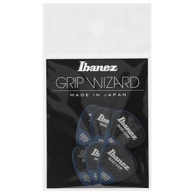 Ibanez Grip Wizard Series Sand Grip Guitar Pick .8 Gauge 6 Pack Deep Blue