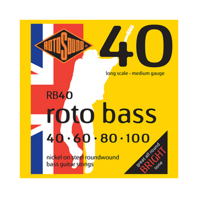 RotoSound RB40 Nickel Roto Bass Strings Medium 40-100