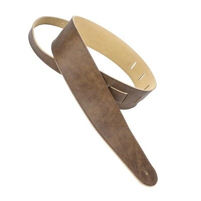Henry Heller 2.5" Capri Leather Guitar Strap Burnished Brown