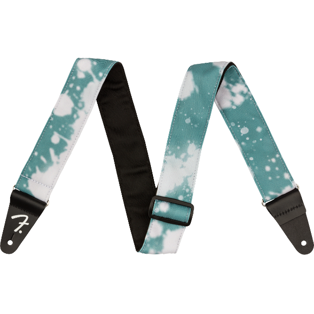 Fender  Tie Dye Acid Wash Strap, Teal, 2"