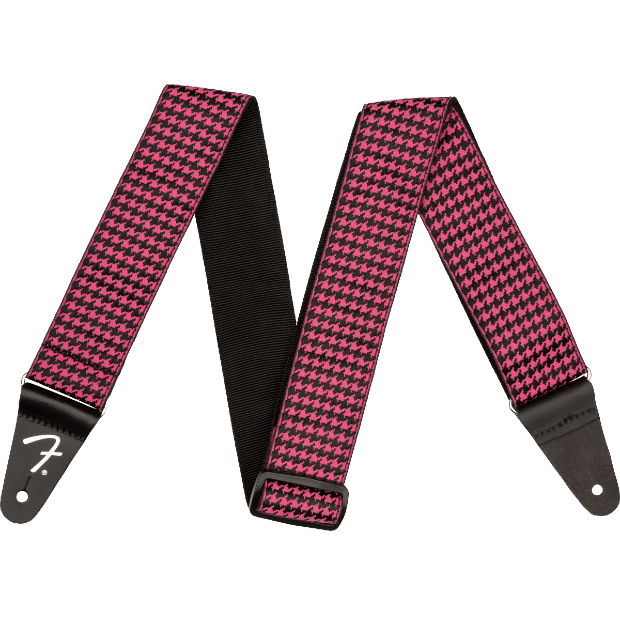Fender Houndstooth Jacquard Strap, Pink, 2"