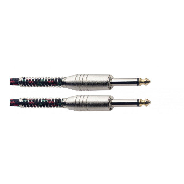 Stagg S-Series Vintage Tweed Style Instrument Cable 6M 20 ft Black