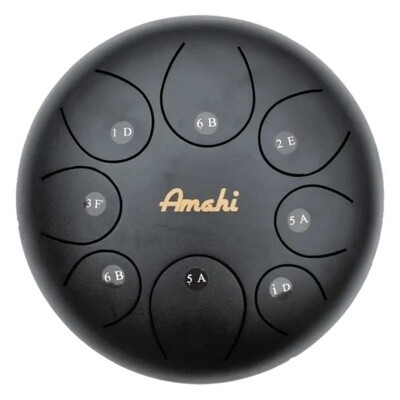 Amahi 10″ Steel Tongue Drum-Black