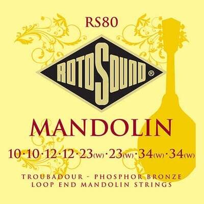 RotoSound RS80 Troubadour Mandolin Phosphor Bronze Loop-End