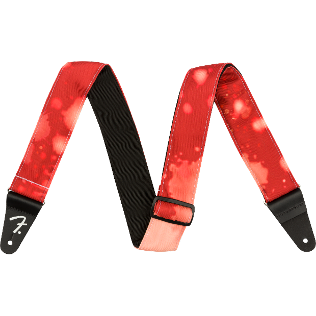 Fender  Tie Dye Acid Wash Strap, Red, 2"