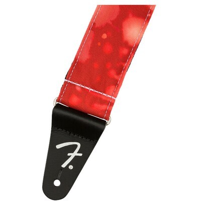 Fender  Tie Dye Acid Wash Strap, Red, 2"