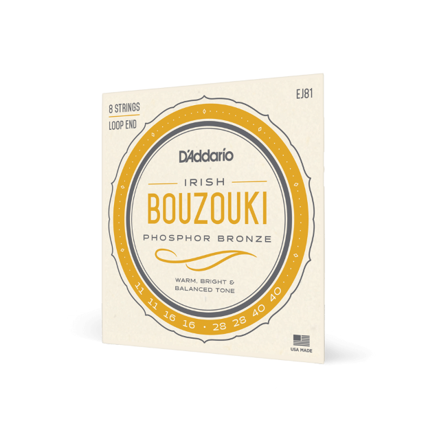 D'Addario EJ81 Irish Bouzouki, 8-String, Phosphor Bronze 11-40