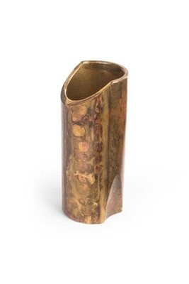 The Rock Slide Aged Brass Swamp Guitar Slide Medium