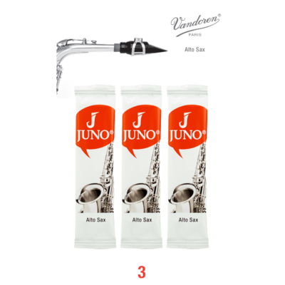 Vandoren JUNO JSR613/3 Alto Saxophone Reeds #3. (3 Reed Card)