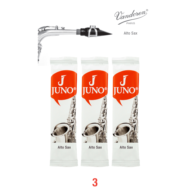 Vandoren JUNO JSR613/3 Alto Saxophone Reeds #3. (3 Reed Card)