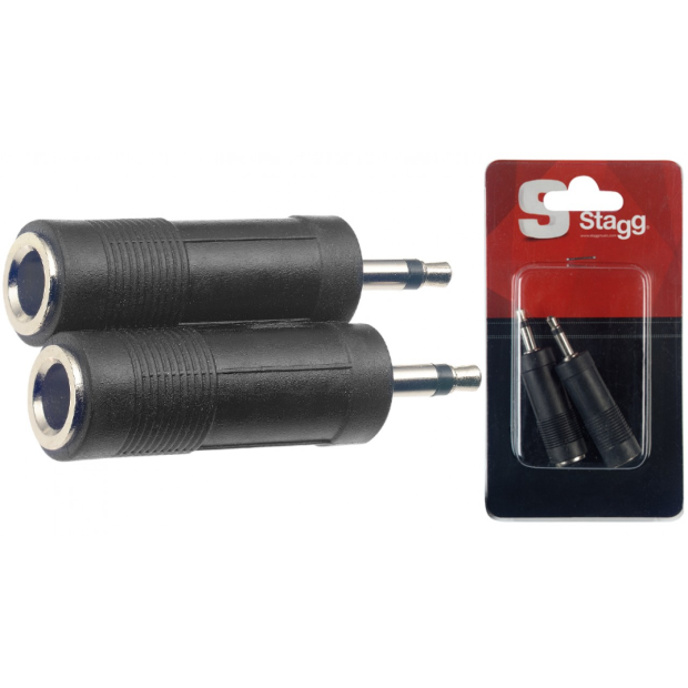 Stagg 2 x Female Jack/Male Mini Phone-Plug Adaptor