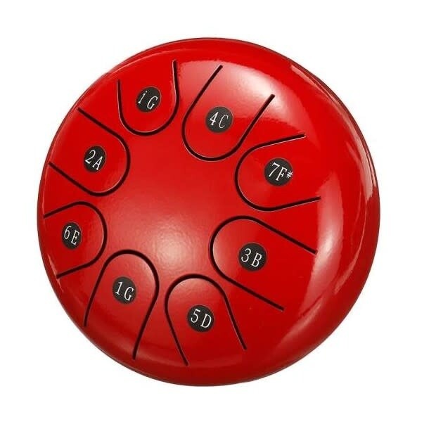 Amahi 6″ Steel Tongue Drum Red
