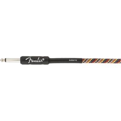 Fender Festival Instrument Cable, Straight/Straight, 10', Pure Hemp, Rainbow