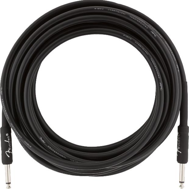 Fender Professional Series Instrument Cable, Straight/Straight, 18.6', Black