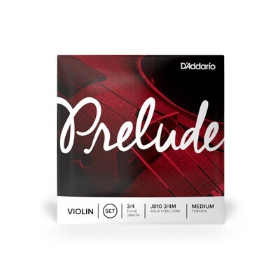 Prelude Violin String Set, 3/4 Scale, Medium Tension