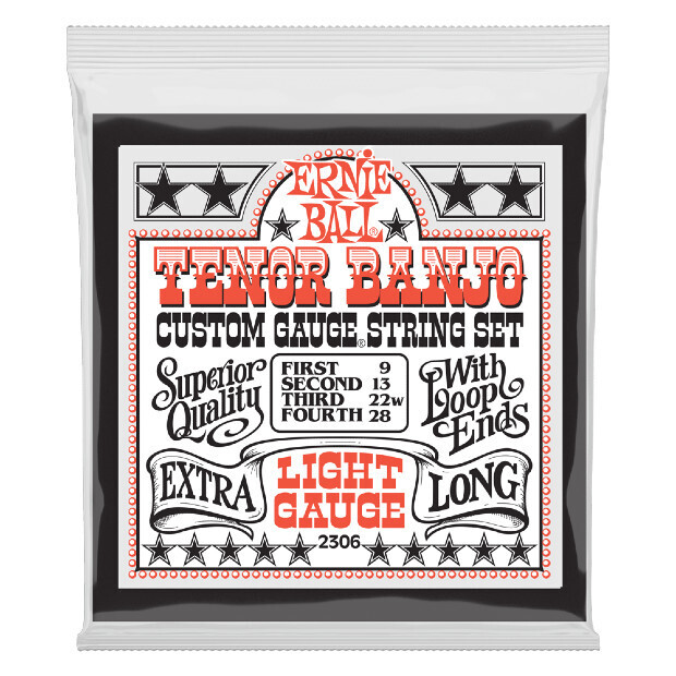 Ernie Ball 2306 Light Loop End Tenor Banjo - 9-28