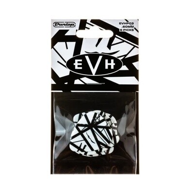 EVH® White w/Black Stripes Pick Pack 6 pc