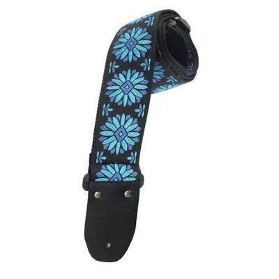Henry Heller 2" Woven Jacquard Guitar Strap Blue