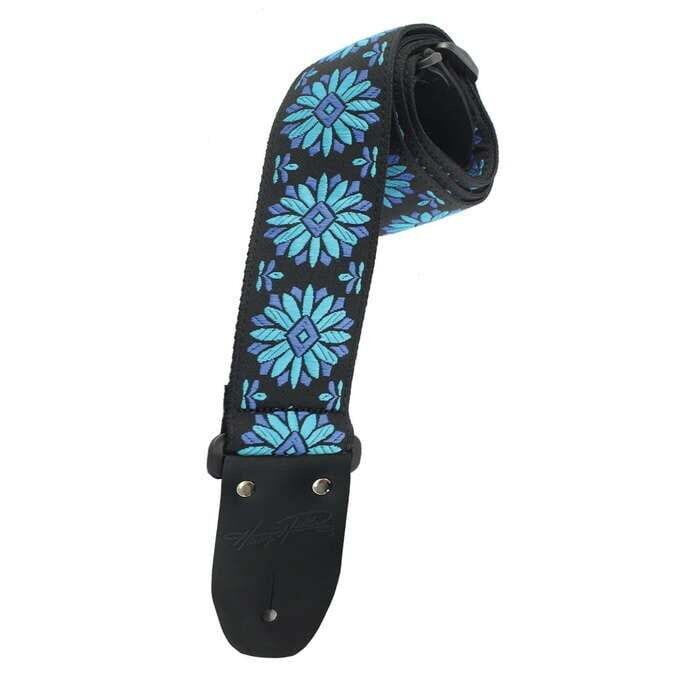 Henry Heller 2" Woven Jacquard Guitar Strap Blue
