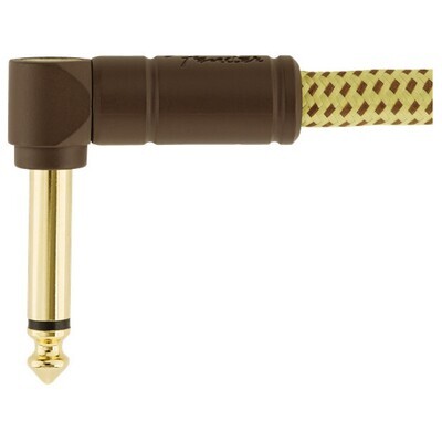 Fender Deluxe Series Instrument Cable, Straight/Angle, 10', Tweed