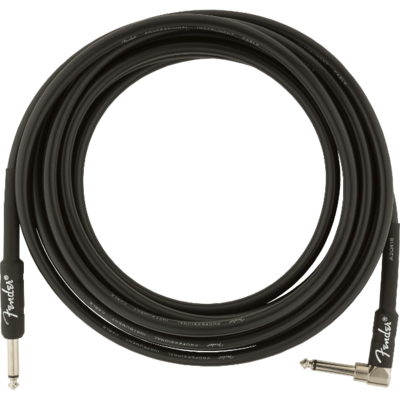 Fender Professional Series Instrument Cable, Straight-Angle, 15', Black