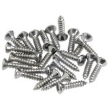 Fender Pickguard/Control Plate Mounting Screws (24) (Chrome)