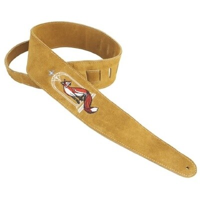 Henry Heller Suede Embroidered Strap Fox