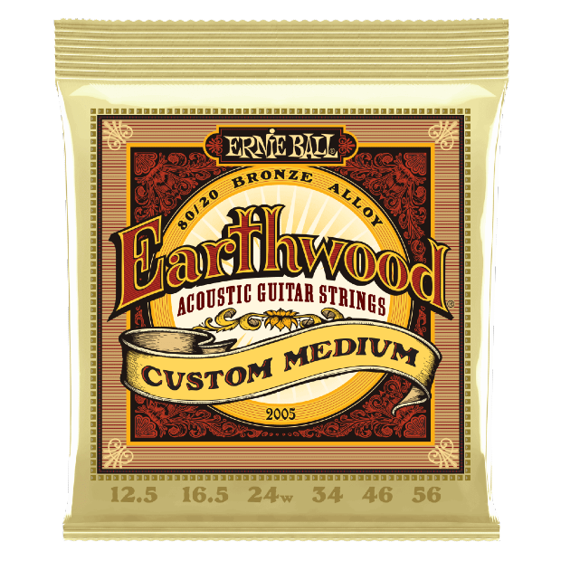 Ernie Ball 2005 Earthwood Custom Medium 80/20 Bronze Acoustic - 12.5-56 Gauge
