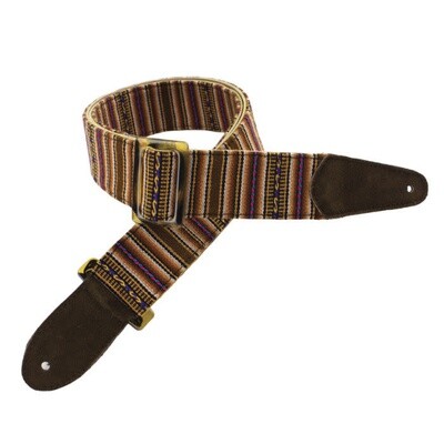 Henry Heller 2" Peruvian Brown Inca Stripe Guitar Strap