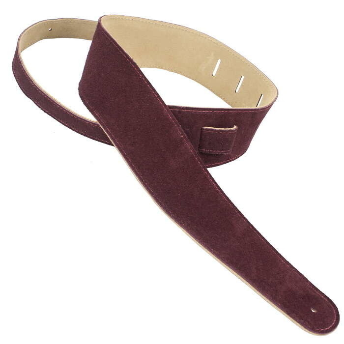Henry Heller 2.5" Capri Suede Strap w/Nubuck Backing Burgandy