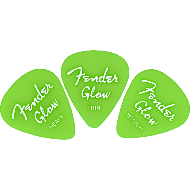 Fender Glow In The Dark 351 Picks, 12-Pack